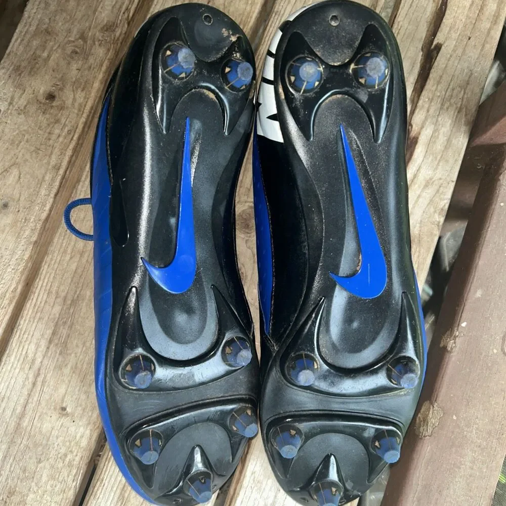 Nike Vapor Strike Blue and Black Football Cleats - Size 14